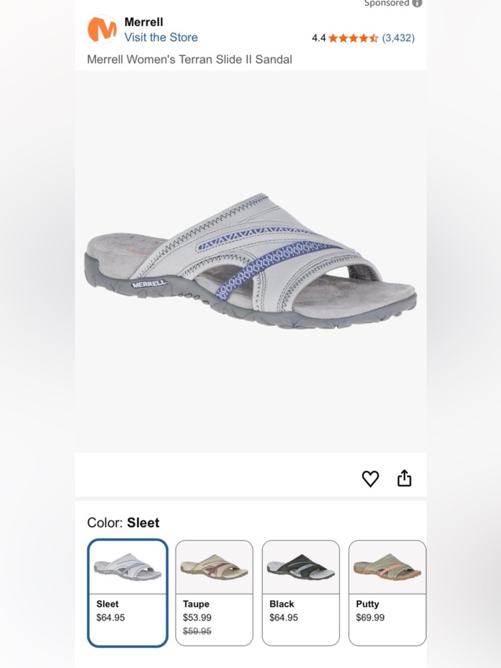 Merrell Terran Slide II Sandals